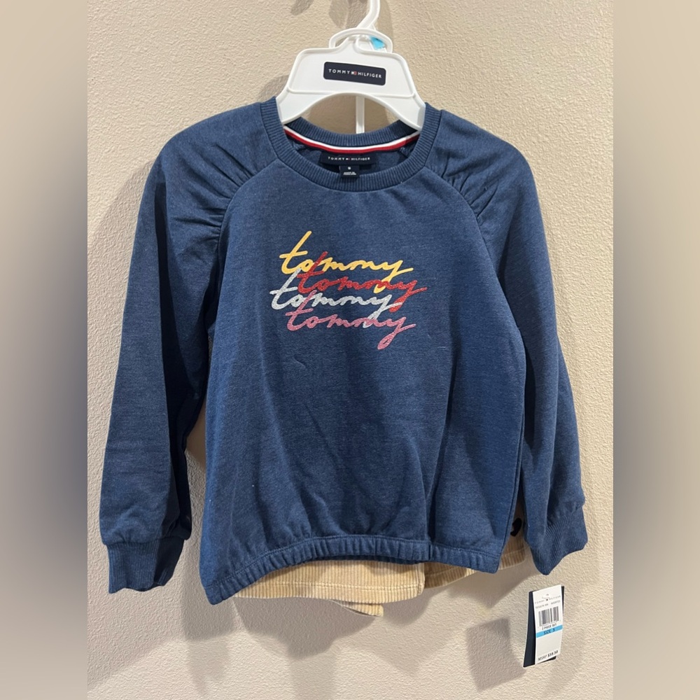 NEW Tommy hilfiguer skort and sweater set for little girls